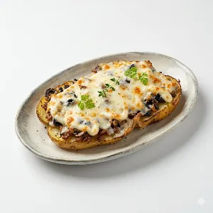Панская запеканка с курицей и грибами.
