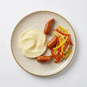 Пюре с сосиской комбо